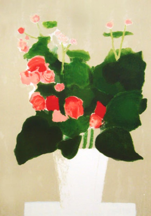 ベルナール・カトランの絵画作品　タイトルは、Marie-Louise's Begonia